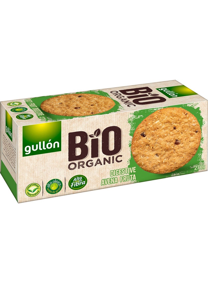 Gullon Bio Organic Digestive Biscuits with Avena Fruta 270g